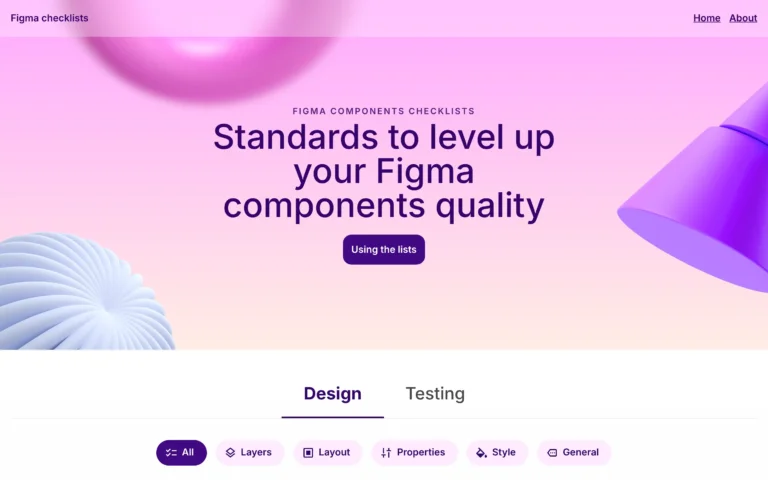 Figma Checklists – Standards to Improve Component Quality