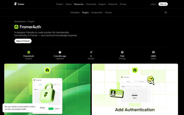 FramerAuth: No-Code Authentication & Memberships for Framer