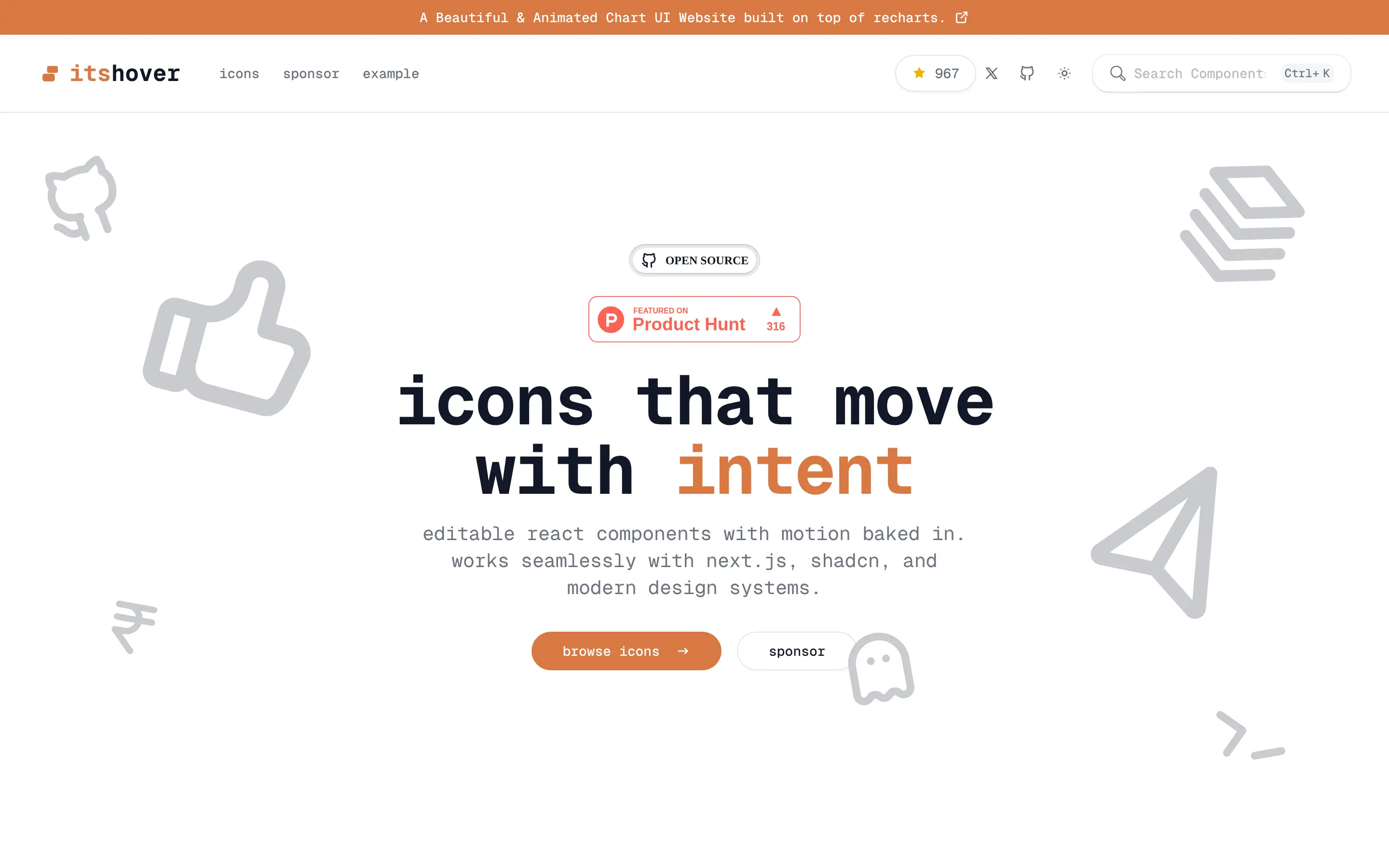Animated icons for modern web design and components.