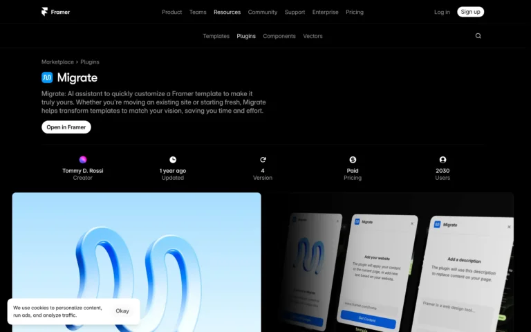 Migrate for Framer: Customize Templates Faster with AI