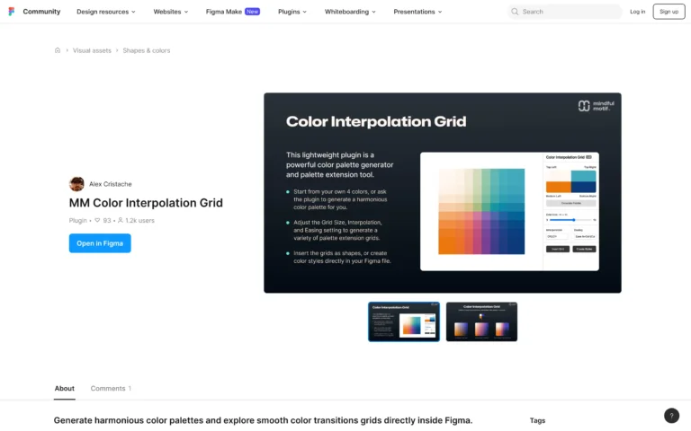MM Color Interpolation Grid: Figma Gradient Plugin