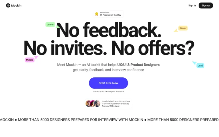 Mockin: AI Interview Simulator for Designers