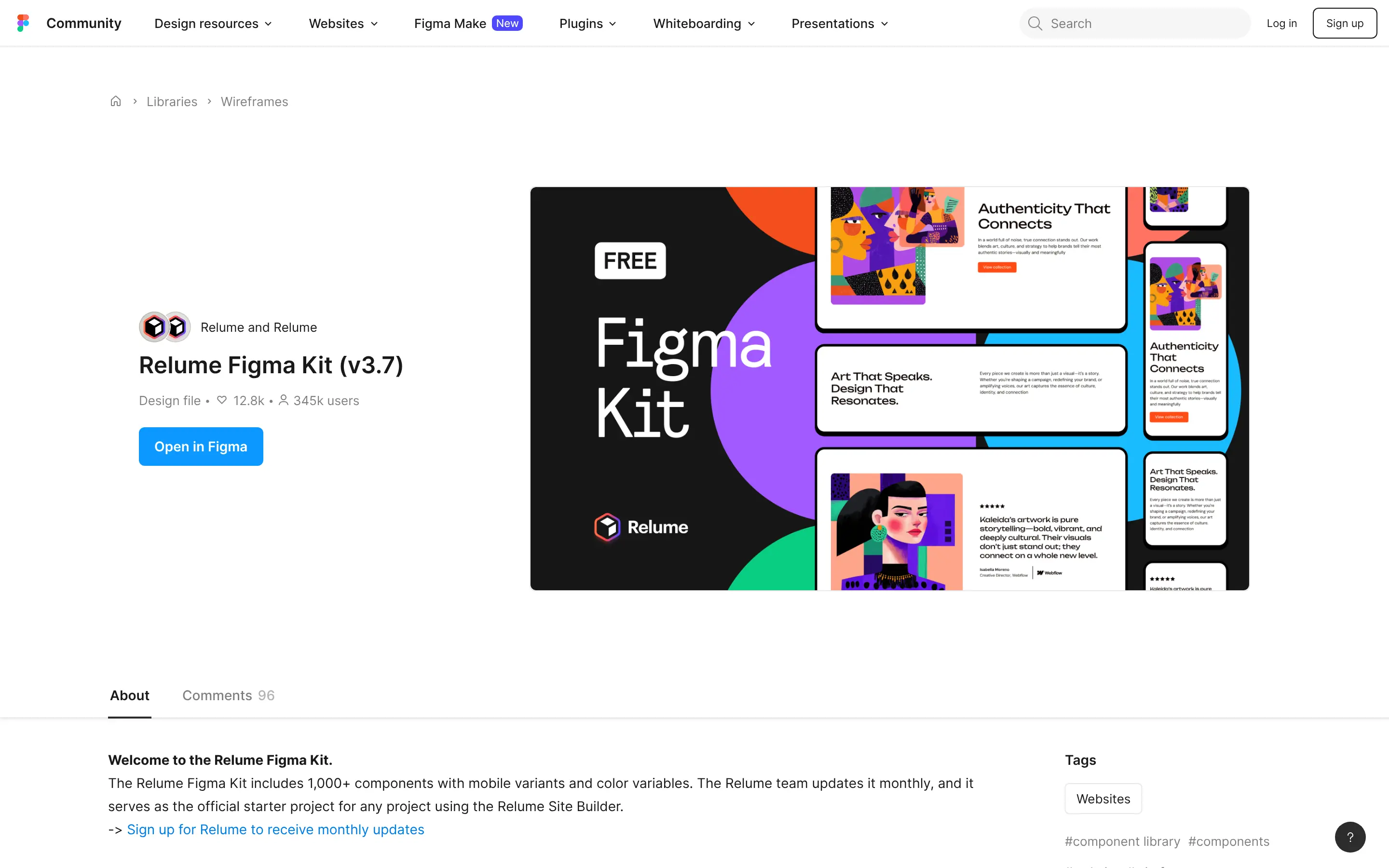 Relume Figma Kit v3.7 design components overview