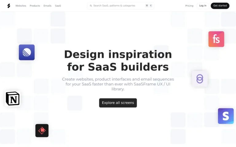 SaaSFrame: The Largest Library of SaaS UI & UX Design Examples