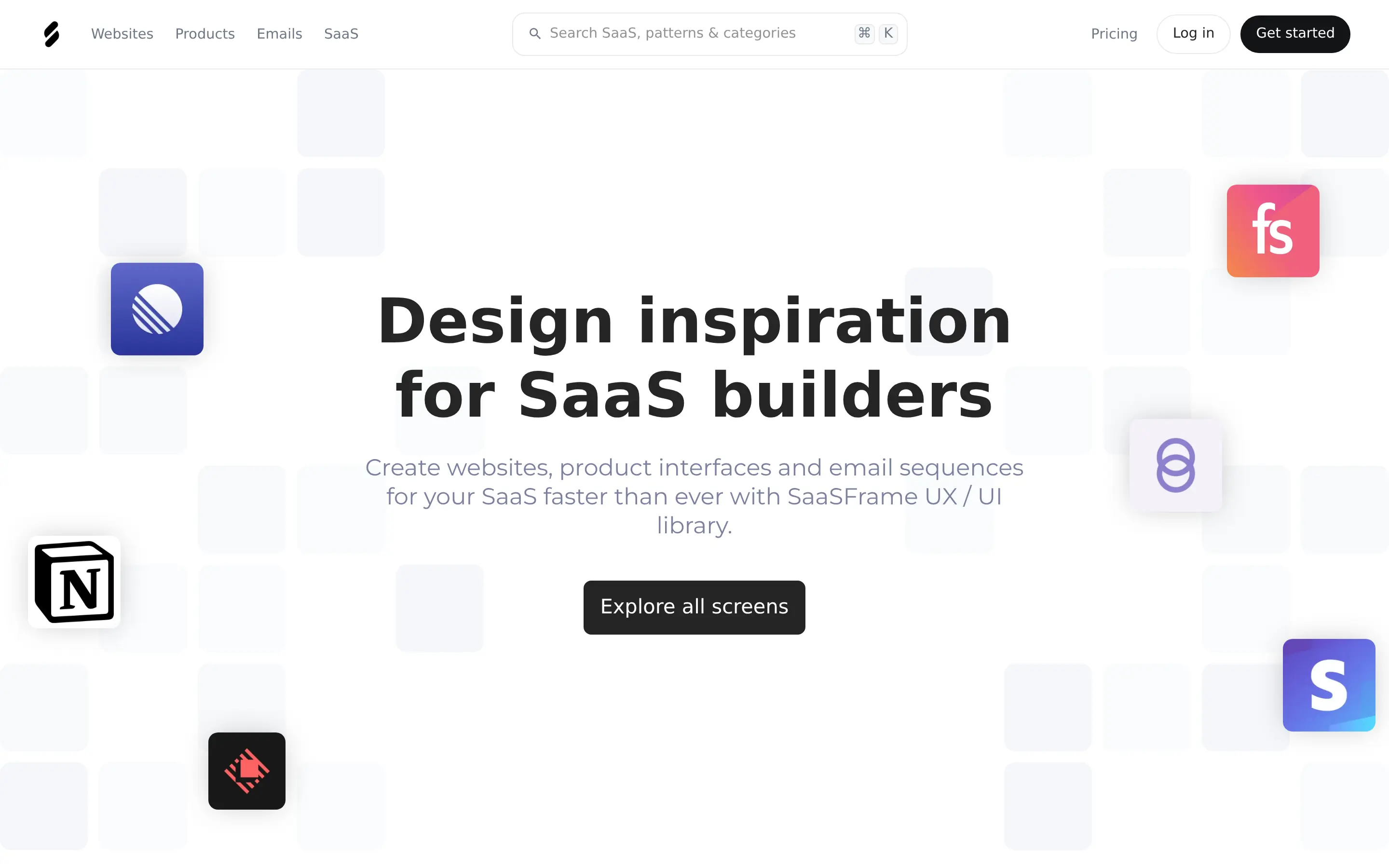 SaaS design inspiration for website and product builders.