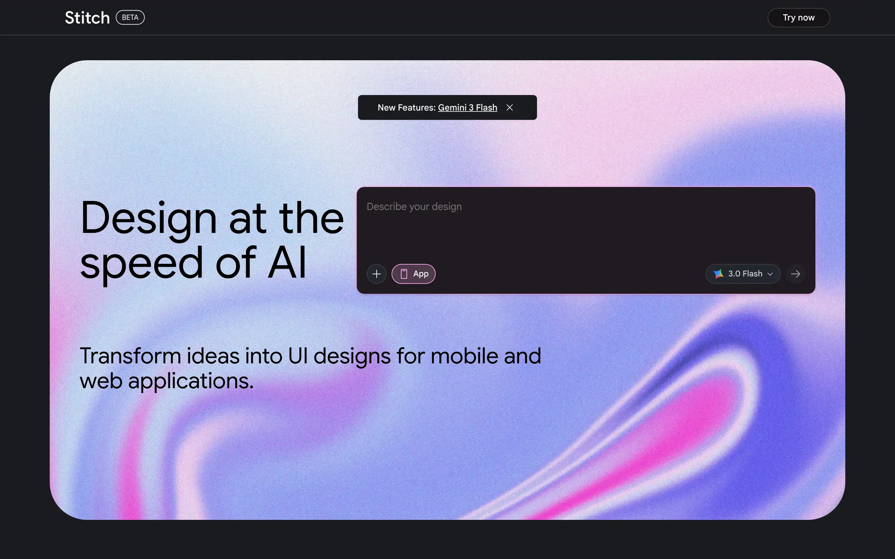 AI-powered UI design tool interface