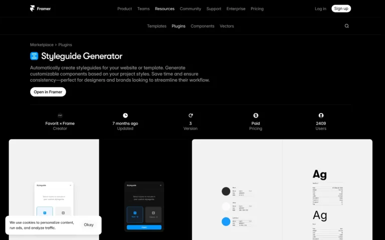 Styleguide Generator for Framer: Auto-Create Design Styleguides