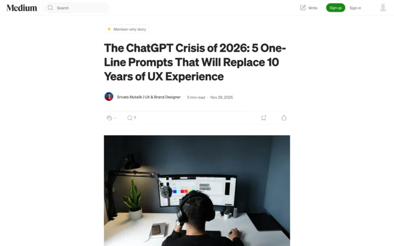 The ChatGPT Crisis of 2026: AI Prompts vs. UX Experience