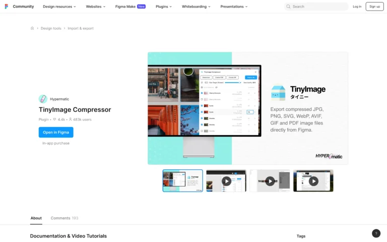 TinyImage: Compress & Optimize Figma Exports
