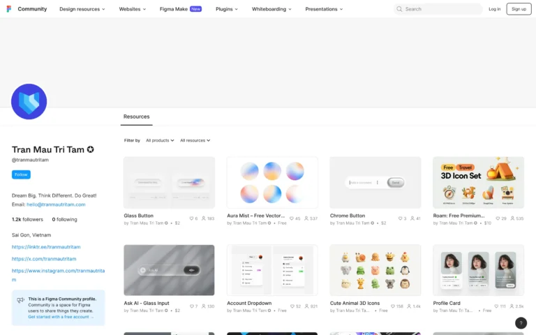 Tran Mau Tri Tam: Premium UI Kits & 3D Design Assets