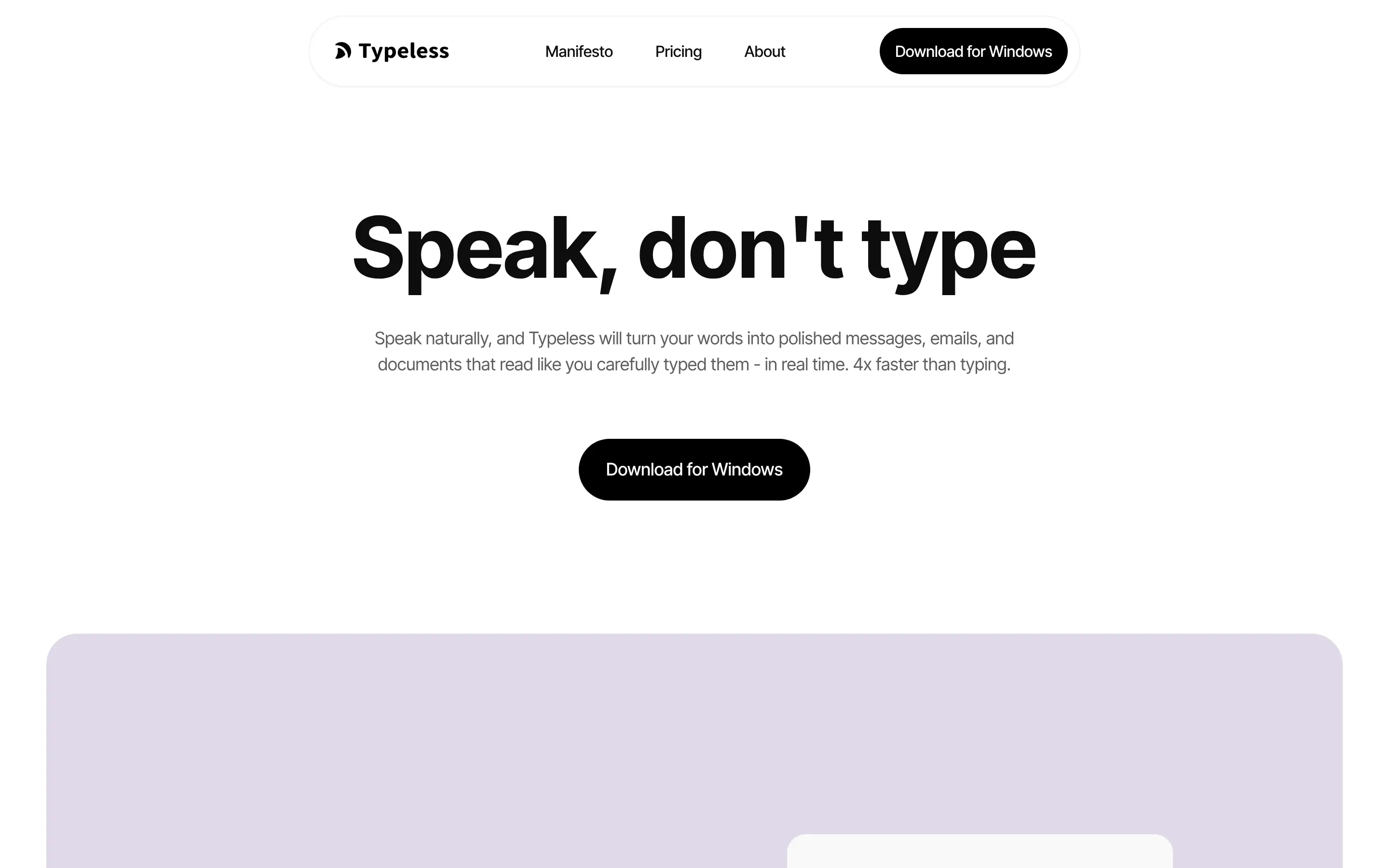 Speak naturally and download Typless for Windows.