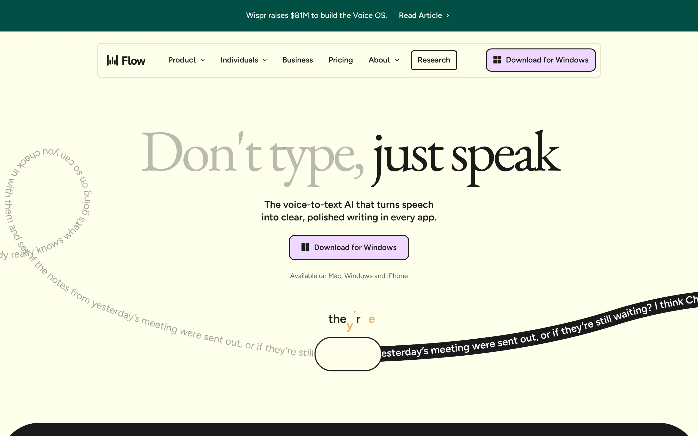 Voice-to-text AI software for clear writing.